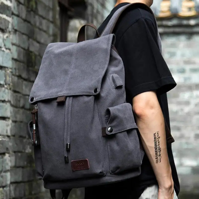 Multifunction Fashion Men's Backpack Vintage Canvas Bag