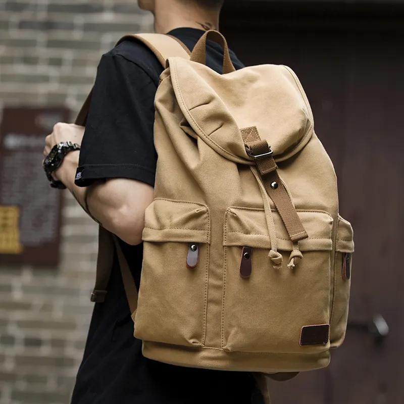 Drawstring Anti-theft Waterproof Tech Backpack with Laptop Compartment